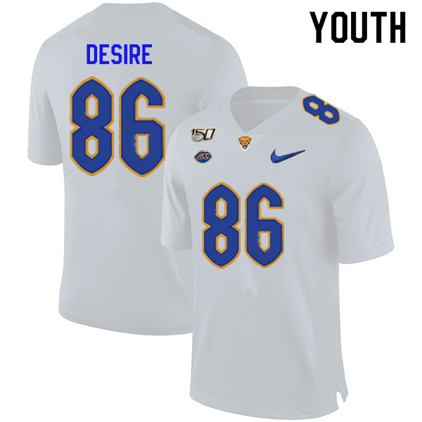 2019 Youth #86 Julian Desire Pitt Panthers College Football Jerseys Sale-White